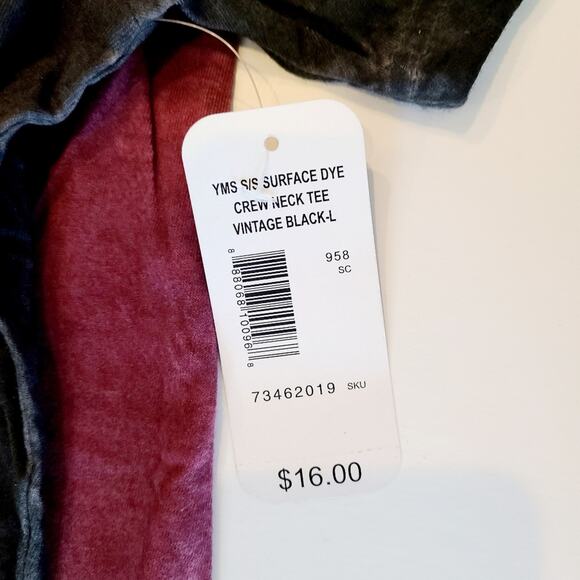 Fission Tshirts Mens Surface Dyed Distressed Lot of 2 Basic Tee SIze Lar… - Picture 2 of 4